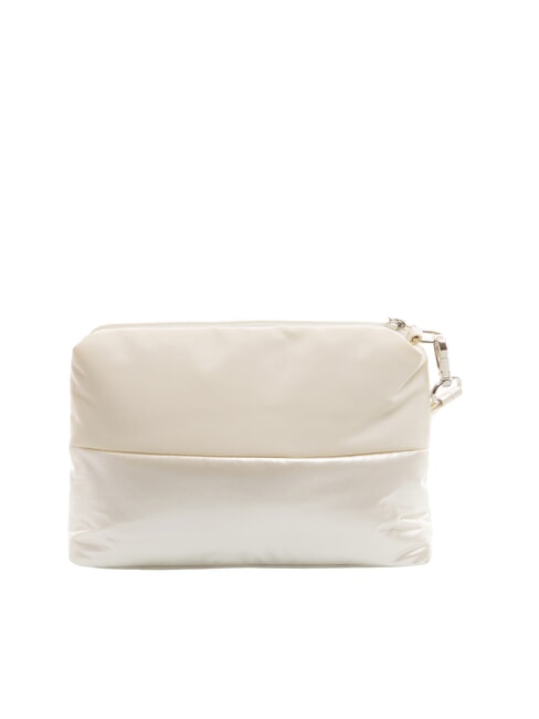 PADDED NYLON Soft clutch bag with rhinestone logo white - Women&rsquo;s Bags