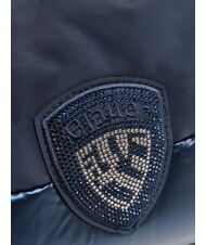 BLAUER PADDED NYLON Soft clutch bag with rhinestone logo BLUE - Women&rsquo;s Bags - 3
