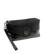 BLAUER PADDED NYLON Soft clutch bag with rhinestone logo - Women’s Bags