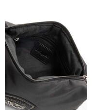 BLAUER PADDED NYLON Soft clutch bag with rhinestone logo BLACK - Women’s Bags - 5