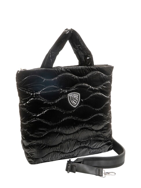 SOFTY Quilted shopping bag with shoulder strap BLACK - Women&rsquo;s Bags