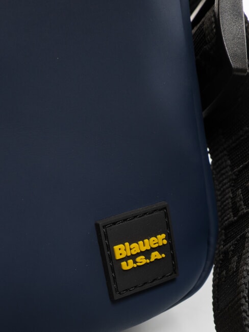 RUBBER Small rubberized bag BLUE - Over-the-shoulder Bags for Men