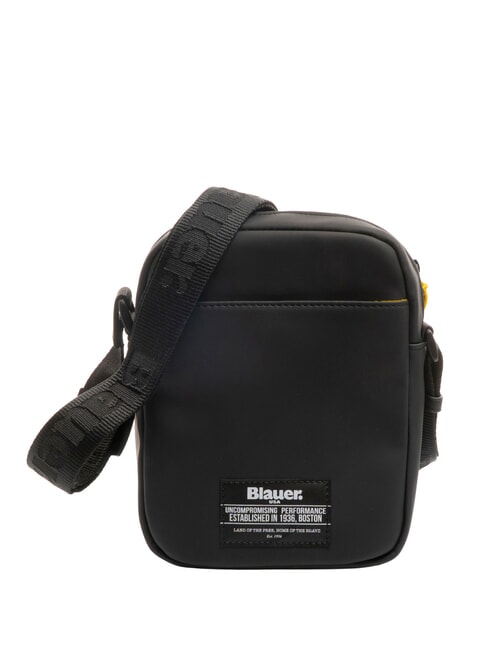 RUBBER Small rubberized bag BLACK - Over-the-shoulder Bags for Men
