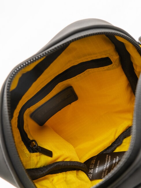 RUBBER Small rubberized bag BLACK - Over-the-shoulder Bags for Men