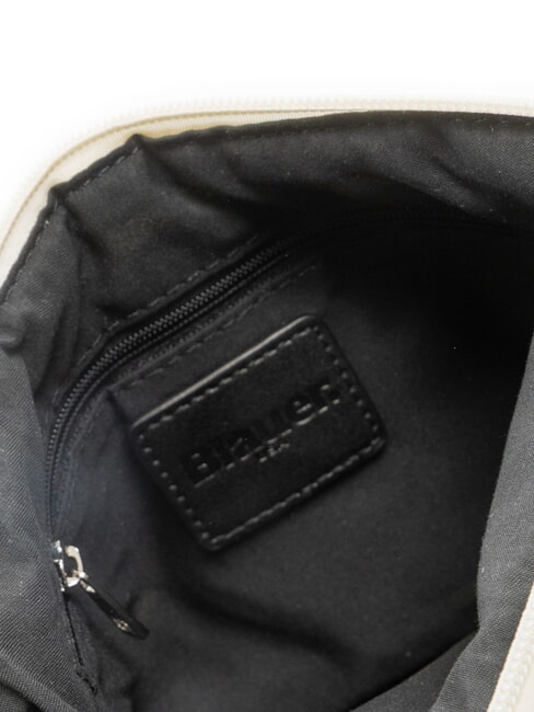 PADDED NYLON Fluffy shoulder bag with rhinestone logo white - Women&rsquo;s Bags