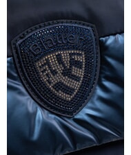 BLAUER PADDED NYLON Fluffy shoulder bag with rhinestone logo BLUE - Women&rsquo;s Bags - 3