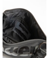 BLAUER SPLASH Clutch bag with shiny logo BLACK - Tablet holder& Organizer - 5