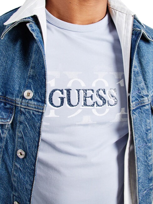 CHEST BOX Cotton T-shirt with print nimbus blue - T-shirt