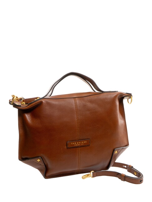ICONS Leather handbag with shoulder strap BROWN - Women&rsquo;s Bags