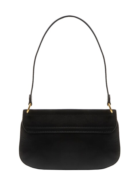 ERICA Leather shoulder bag Black Gold - Women’s Bags