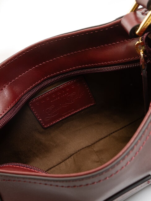 MATILDE Mini shoulder bag in leather Chianti / Bordeaux / Gold - Women&rsquo;s Bags