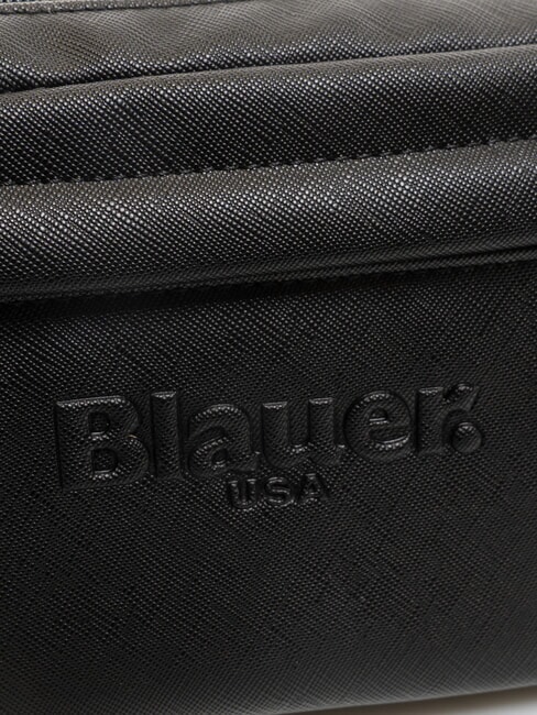 WALLSTREET Saffiano print bum bag with pocket BLACK - Hip pouches