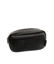 BLAUER WALLSTREET Saffiano print bum bag with pocket BLACK - Hip pouches - 4