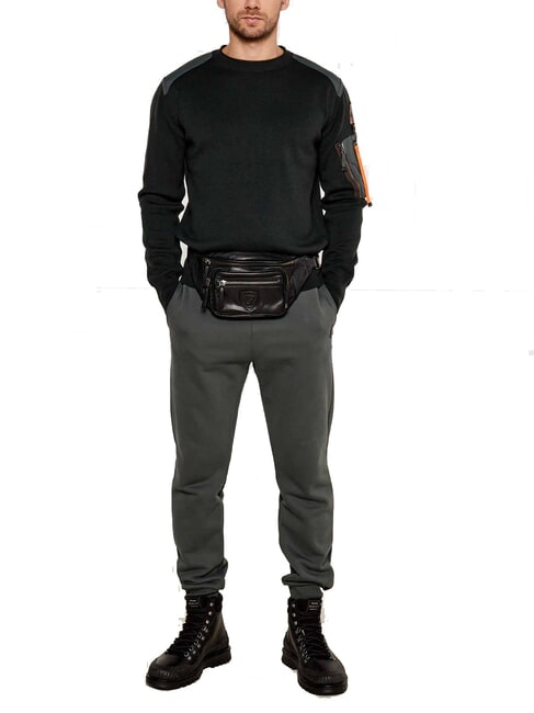 FIRSTCLASS Leather bum bag BLACK - Hip pouches