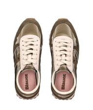 BLAUER MILLEN Mixed leather sneakers taupe - Women&rsquo;s shoes - 4