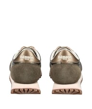 BLAUER MILLEN Mixed leather sneakers taupe - Women’s shoes - 3