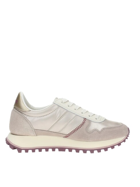 MILLEN Mixed leather sneakers nude - Women&rsquo;s shoes