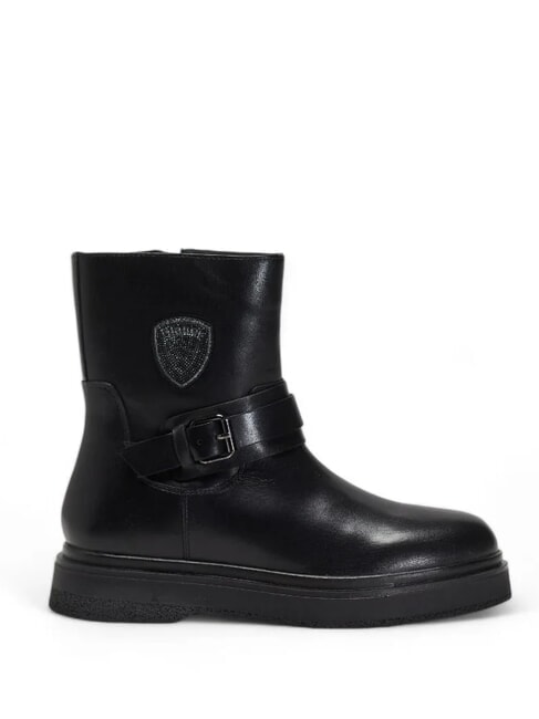 CLARE Leather ankle boots BLACK - Women’s shoes