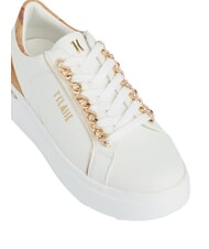 ALVIERO MARTINI PRIMA CLASSE GEO Sneakers with gold chains white - Women’s shoes - 3