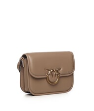 PINKO LOVE BOX Mini nappa bag with flap ginger biscuit-antique gold - Women’s Bags - 2