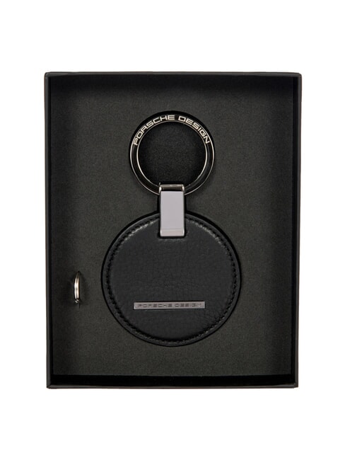 CIRCLE Leather keychain Black - Key holders