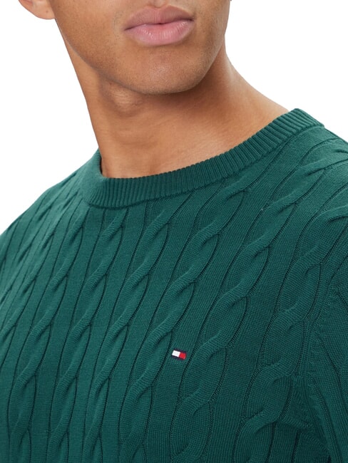 TH  Crew neck sweater ornamental green - Men's Sweaters