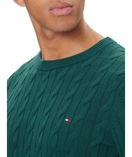 TOMMY HILFIGER TH  Crew neck sweater ornamental green - Men's Sweaters - 3