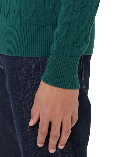 TH  Crew neck sweater ornamental green - Men's Sweaters