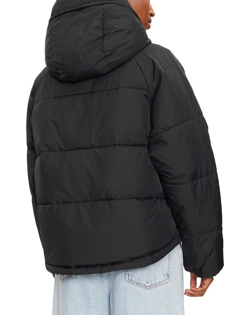 TH JEANS Puffer jacket with hood black - Women's down jackets