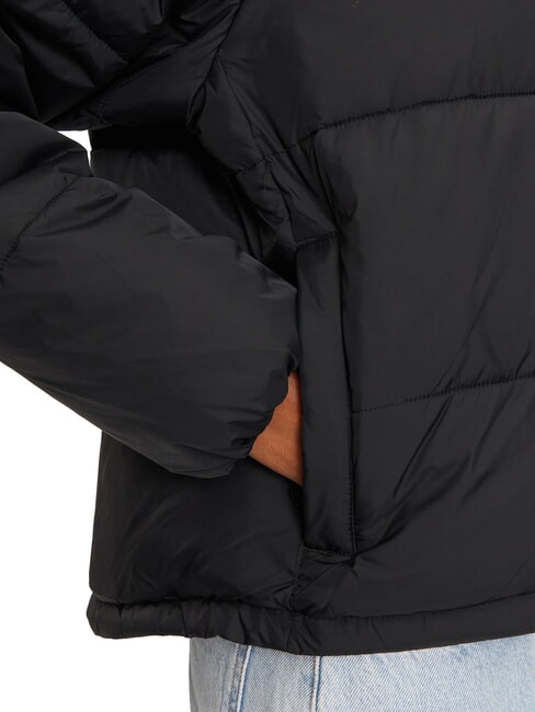 TH JEANS Puffer jacket with hood black - Women's down jackets