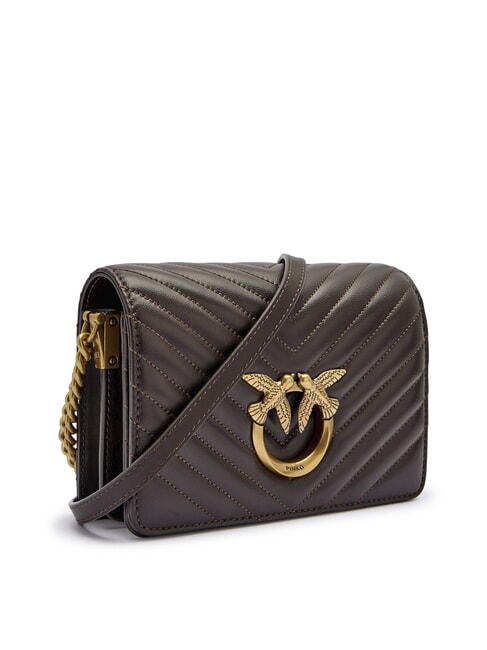 LOVE CLICK MINI Quilted nappa leather bag moro-antique gold - Women&rsquo;s Bags