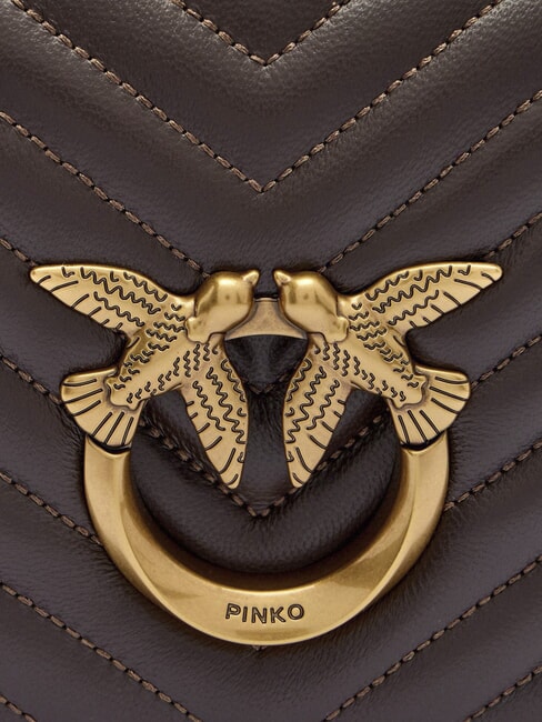 LOVE CLICK MINI Quilted nappa leather bag moro-antique gold - Women&rsquo;s Bags