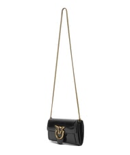 PINKO LOVE ONE Mini shiny shoulder bag black-antique gold - Women’s Bags - 3