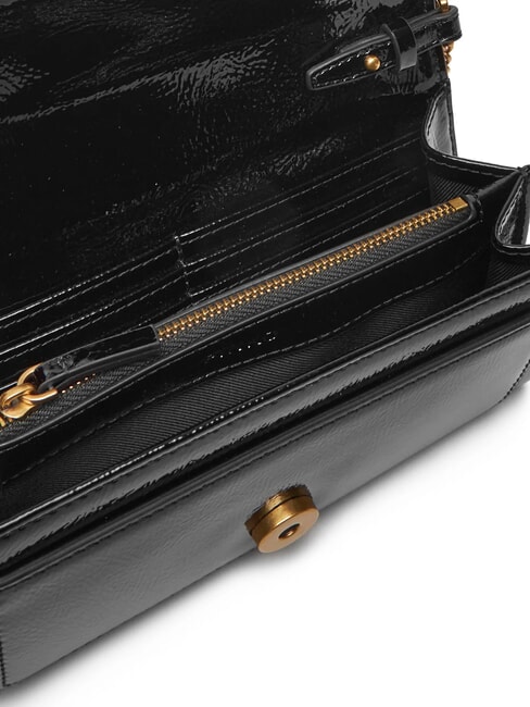 LOVE ONE Mini shiny shoulder bag black-antique gold - Women’s Bags