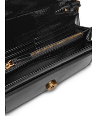 PINKO LOVE ONE Mini shiny shoulder bag black-antique gold - Women’s Bags - 4