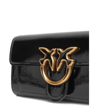 PINKO LOVE ONE Mini shiny shoulder bag black-antique gold - Women’s Bags - 5