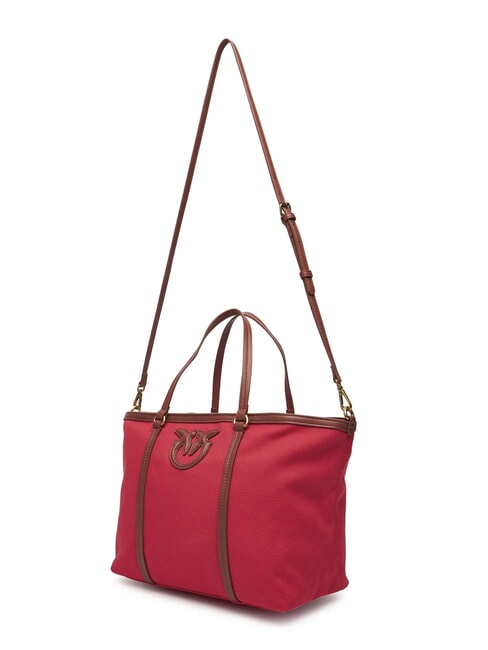 MIRANDA Shopping Bag with Shoulder Strap red/leather-antique gold - Women’s Bags