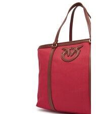 PINKO MIRANDA Shopping Bag with Shoulder Strap red/leather-antique gold - Women’s Bags - 4