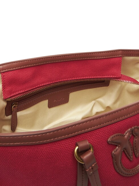 MIRANDA Shopping Bag with Shoulder Strap red/leather-antique gold - Women’s Bags