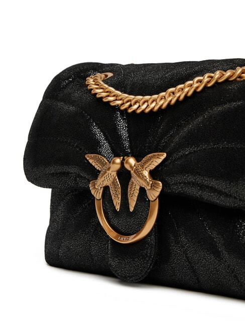 LOVE PUFF MINI Laminated leather bag gold/black-antique gold - Women’s Bags