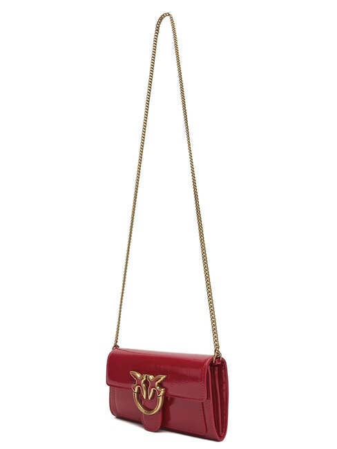 LOVE ONE Mini shiny shoulder bag red-antique gold - Women’s Bags