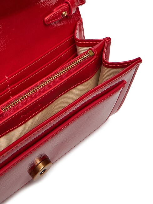 LOVE ONE Mini shiny shoulder bag red-antique gold - Women’s Bags