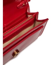 PINKO LOVE ONE Mini shiny shoulder bag red-antique gold - Women’s Bags - 6