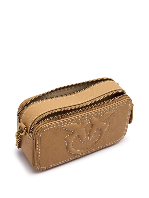 CARRIE Mini shoulder bag, in leather nougat-antique gold - Women&rsquo;s Bags