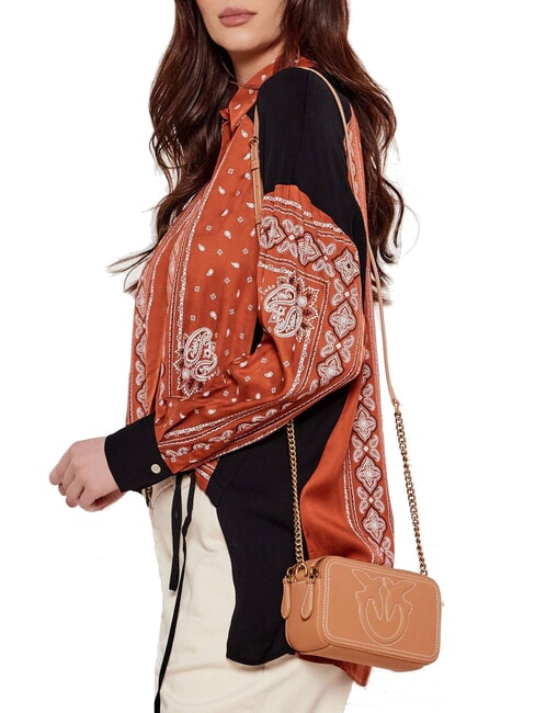 CARRIE Mini shoulder bag, in leather nougat-antique gold - Women&rsquo;s Bags