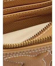 PINKO CARRIE Mini shoulder bag, in leather nougat-antique gold - Women&rsquo;s Bags - 7