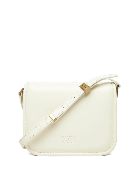 LOVE BOX Mini leather shoulder bag silk white-antique gold - Women’s Bags
