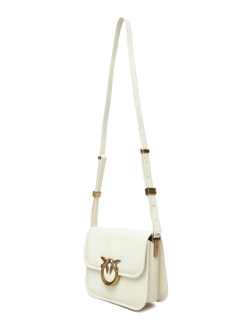 LOVE BOX Mini leather shoulder bag silk white-antique gold - Women’s Bags