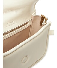 PINKO LOVE BOX Mini leather shoulder bag silk white-antique gold - Women’s Bags - 6