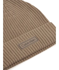CALVIN KLEIN PATCH CHUNKY RIB  Cap brindle - Hats - 3